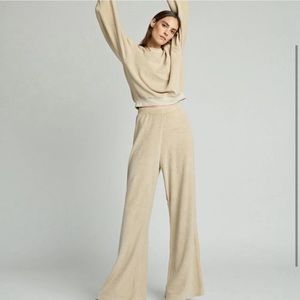 Ragdoll LA Wide Terry Pant in Turtle Dove